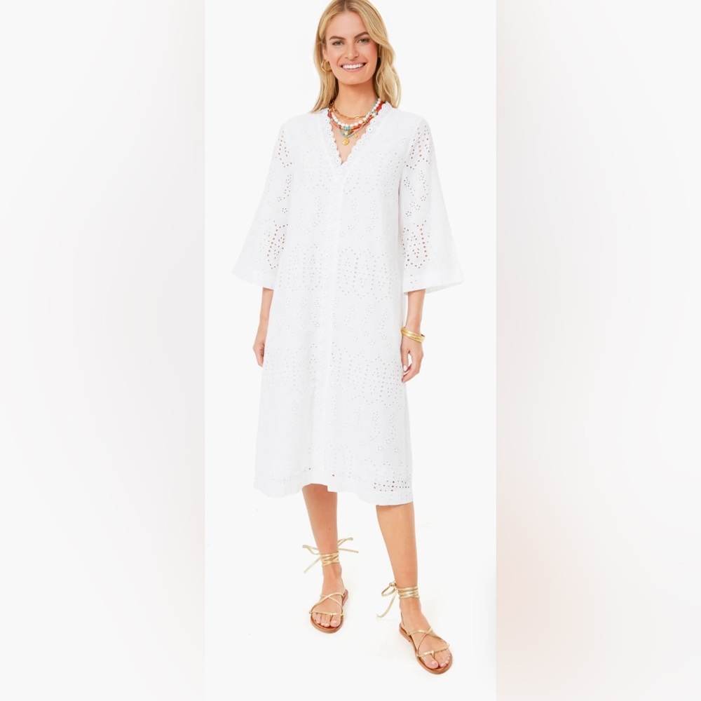 Provincial Eyelet Cote D'azur Caftan